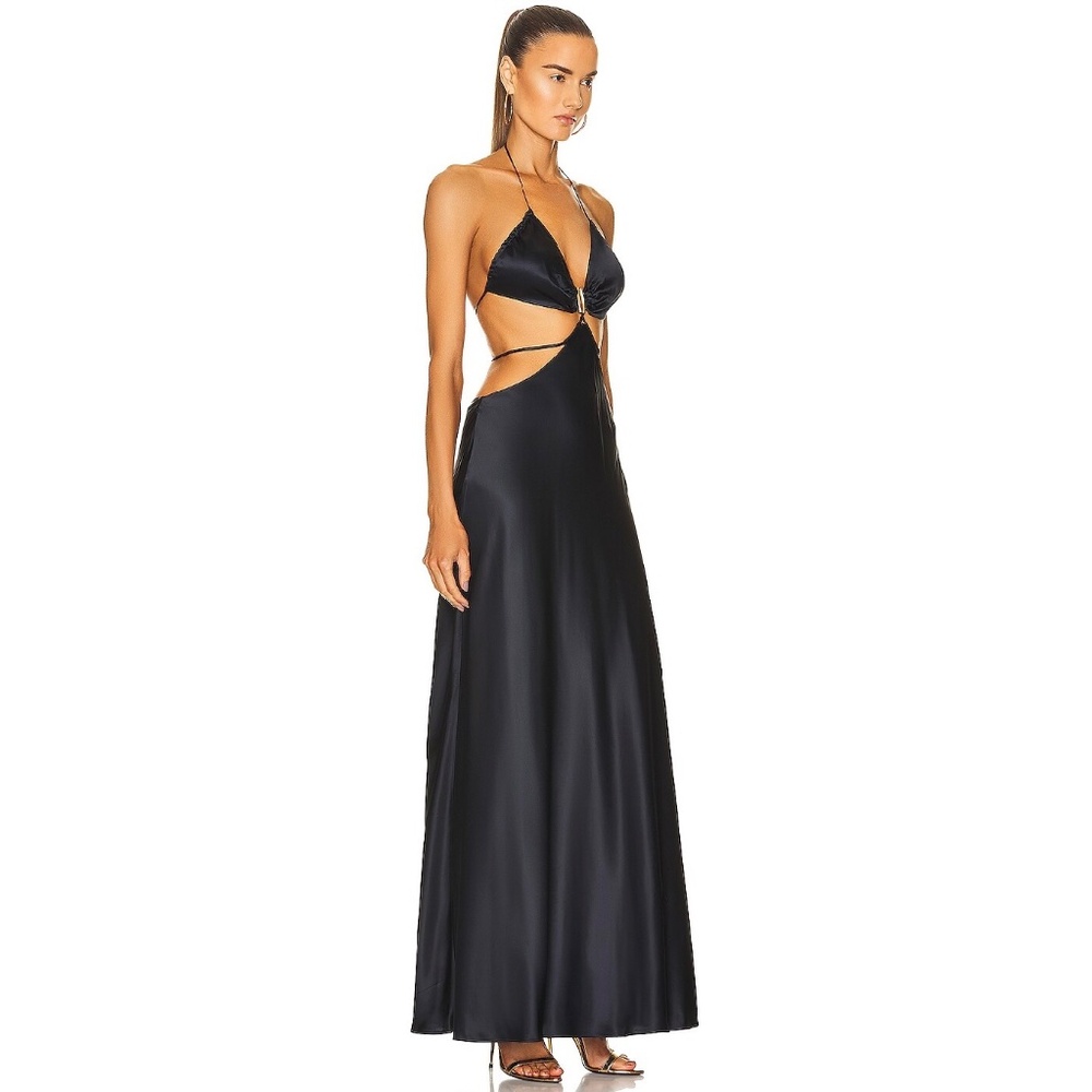 Cult Gaia Colette Embellished Cutout Satin Maxi Dress New With Tags - Picture 7 of 11